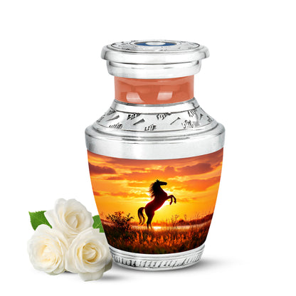 Radiant Horse Memorial Cremation Urns - Red 10-inch, 200 cu in - Yatskia