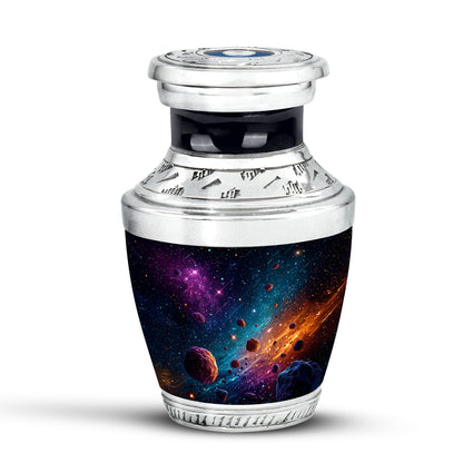 Graceful Blue Galaxy Blessing Urn for Human Ashes - 10-inch, 200 cu in - Yatskia