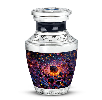 Ethereal Galaxy Memorial Cremation Urns - Blue 10-inch, 200 cu in - Yatskia