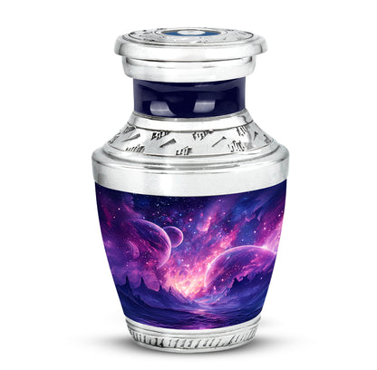Blue Galaxy Cremation Urns - Opulent Sanctuary 10-inch, 200 cu in - Yatskia
