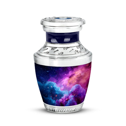 Timeless Blue Galaxy Cremation Urn for Ashes - 10-inch, 200 cu in - Yatskia