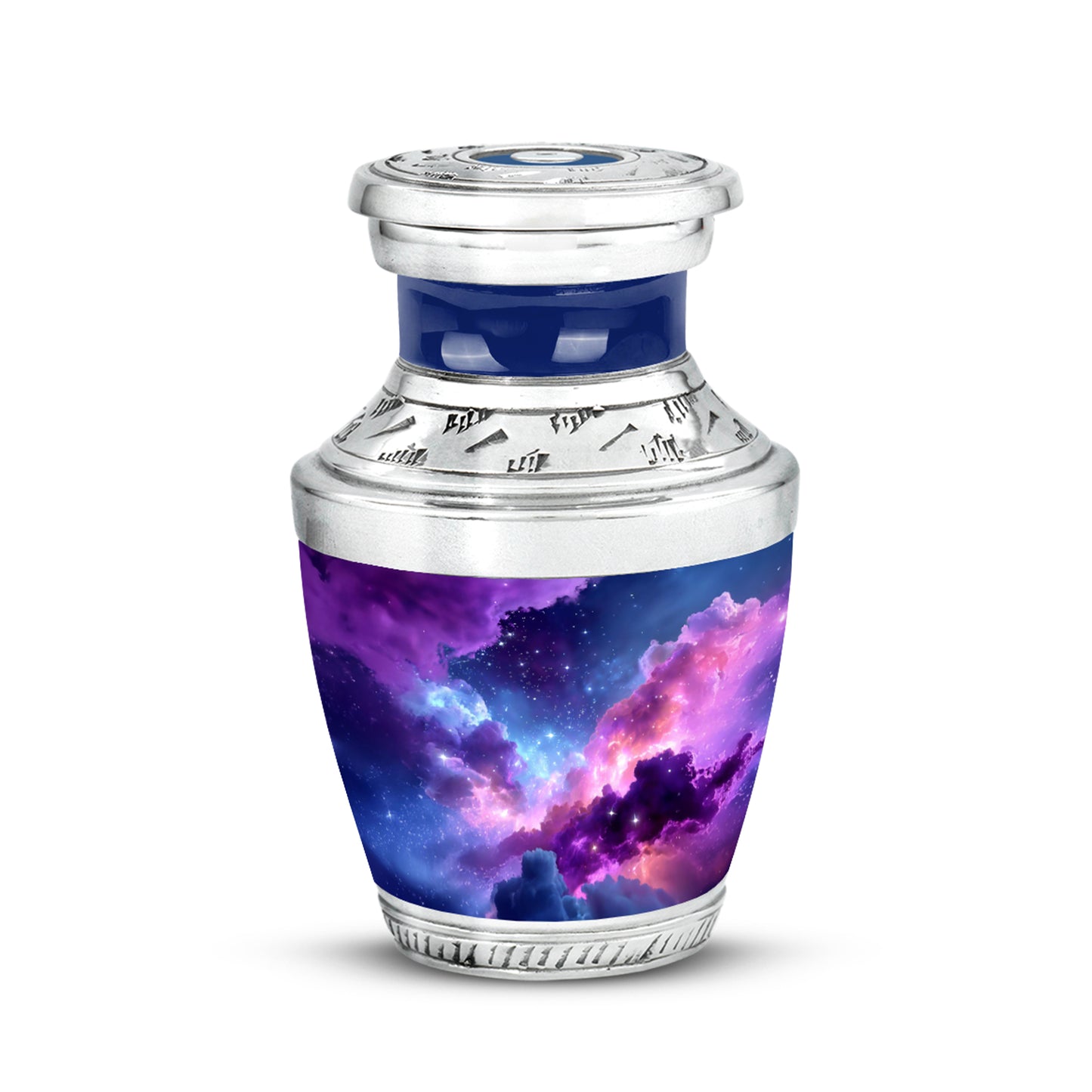 Personalized Galaxy Cremation Urns - Eminent Blue 10-inch, 200 cu in - Yatskia