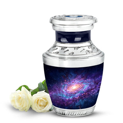 Personalized Blue Heavenly Galaxy Cremation Urns for Human Ashes - 10-inch, 200 cu in - Yatskia