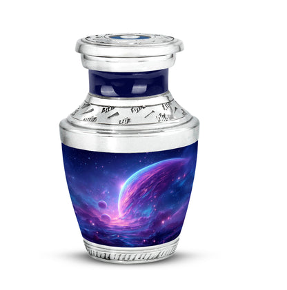 Regal Galaxy Memorial Cremation Urns - Blue 10-inch, 200 cu in - Yatskia