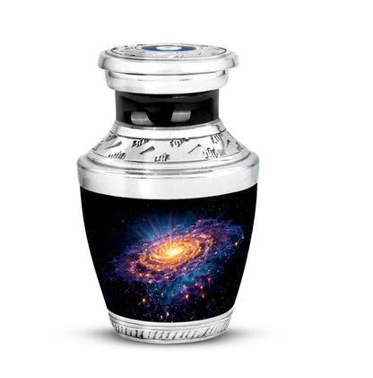 Divine Black Galaxy Cremation Urn for Ashes - 10-inch, 200 cu in - Yatskia