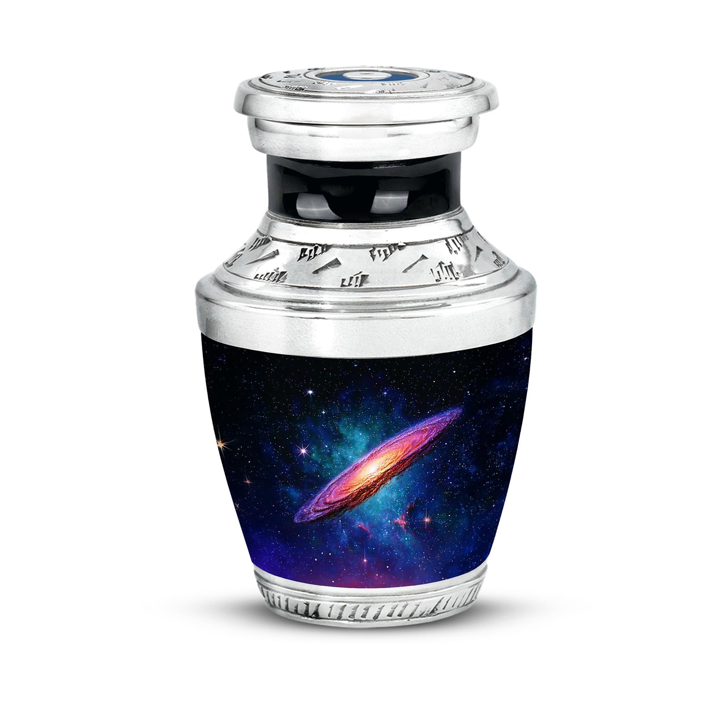 Personalized Black Galaxy Cremation Urns for Ashes - Transcendent 10-inch - Yatskia