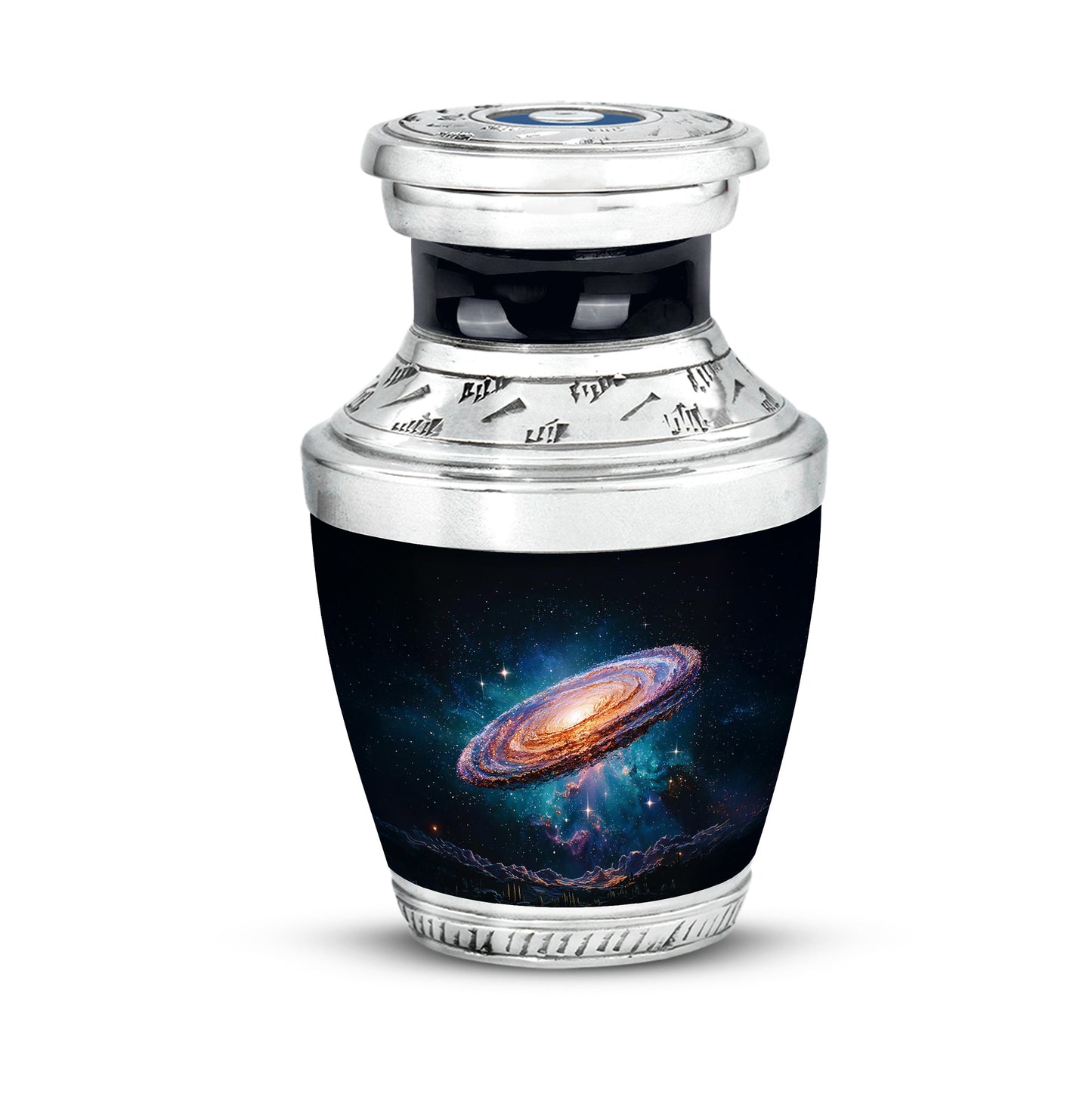 Black Galaxy Legacy Cremation Urns for Human Ashes - 10-inch, 200 cu in - Yatskia