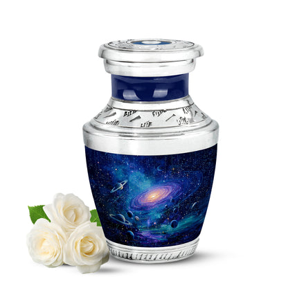 Blessed Galaxy Cremation Urns for Human Ashes - Blue 10-inch - Yatskia