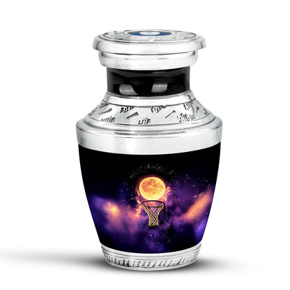 Ethereal Basketball Memorial Cremation Urns - Black 10-inch, 200 cu in - Yatskia