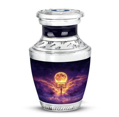 Personalized Basketball Cremation Urns - Tranquil Blue 10-inch, 200 cu in - Yatskia