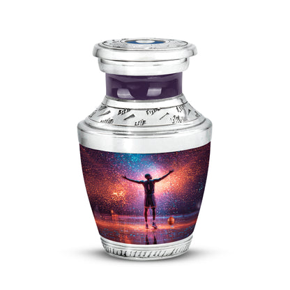 Divine Blue Basketball Cremation Urn for Ashes - 10-inch, 200 cu in - Yatskia