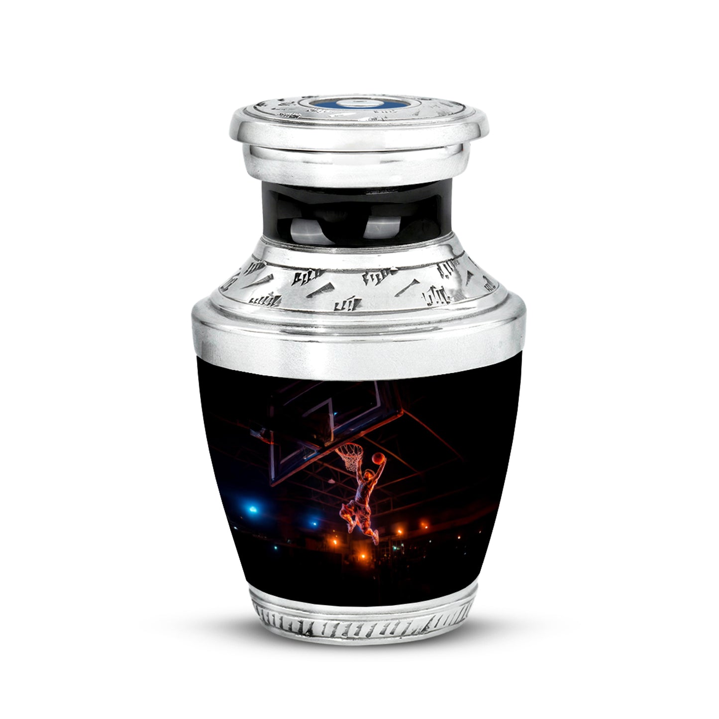 Regal Basketball Memorial Cremation Urns - Black 10-inch, 200 cu in - Yatskia