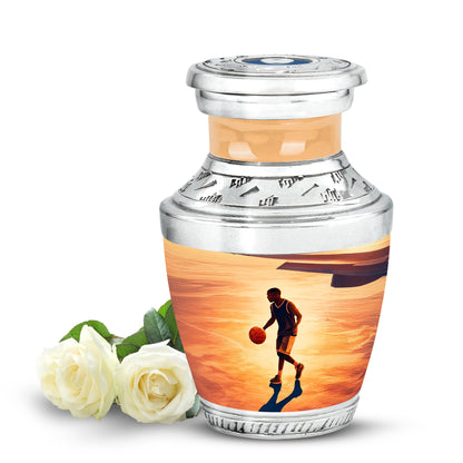 Gold Venerable Basketball Cremation Urns for Human Ashes - 10-inch, 200 cu in - Yatskia