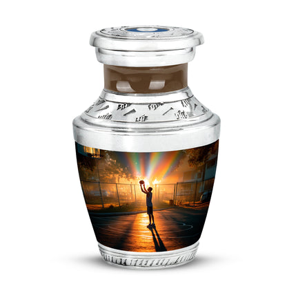 Personalized Eternal Basketball Cremation Urns - Gold 10-inch, 200 cu in - Yatskia