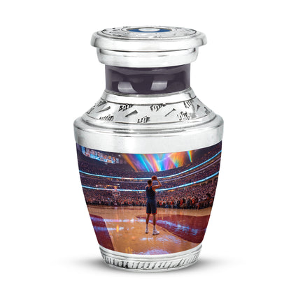 Black Basketball Promise Cremation Urns for Human Ashes - 10-inch, 200 cu in - Yatskia