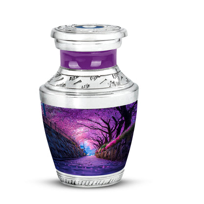Personalized Elegant Cherry Blossom Cremation Urns - Purple - Yatskia