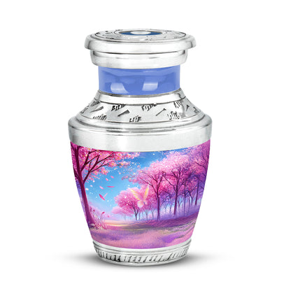Personalized Purple Cherished Cherry Blossom Cremation Urns for Human Ashes - 10-inch, 200 cu in - Yatskia