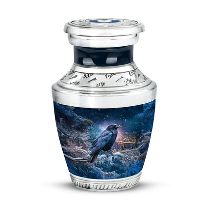 Personalized Crow Cremation Urns - Soothing Blue - Yatskia