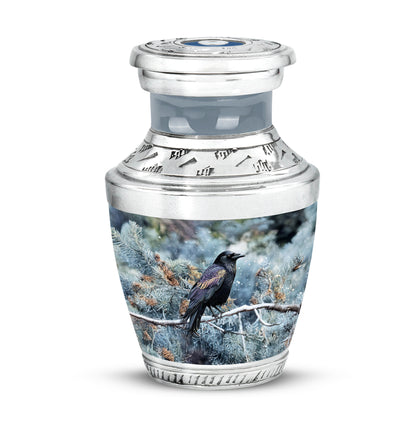 Hallowed Crow Cremation Urns for Human Ashes - Blue - Yatskia