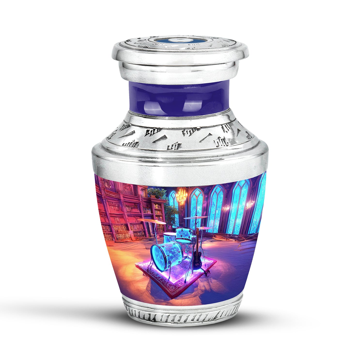 Personalized Drums Cremation Urns - Eminent Purple 10-inch, 200 cu in - Yatskia