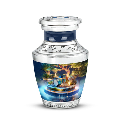 Gold Drums Cremation Urns - Opulent Legacy 10-inch, 200 cu in - Yatskia