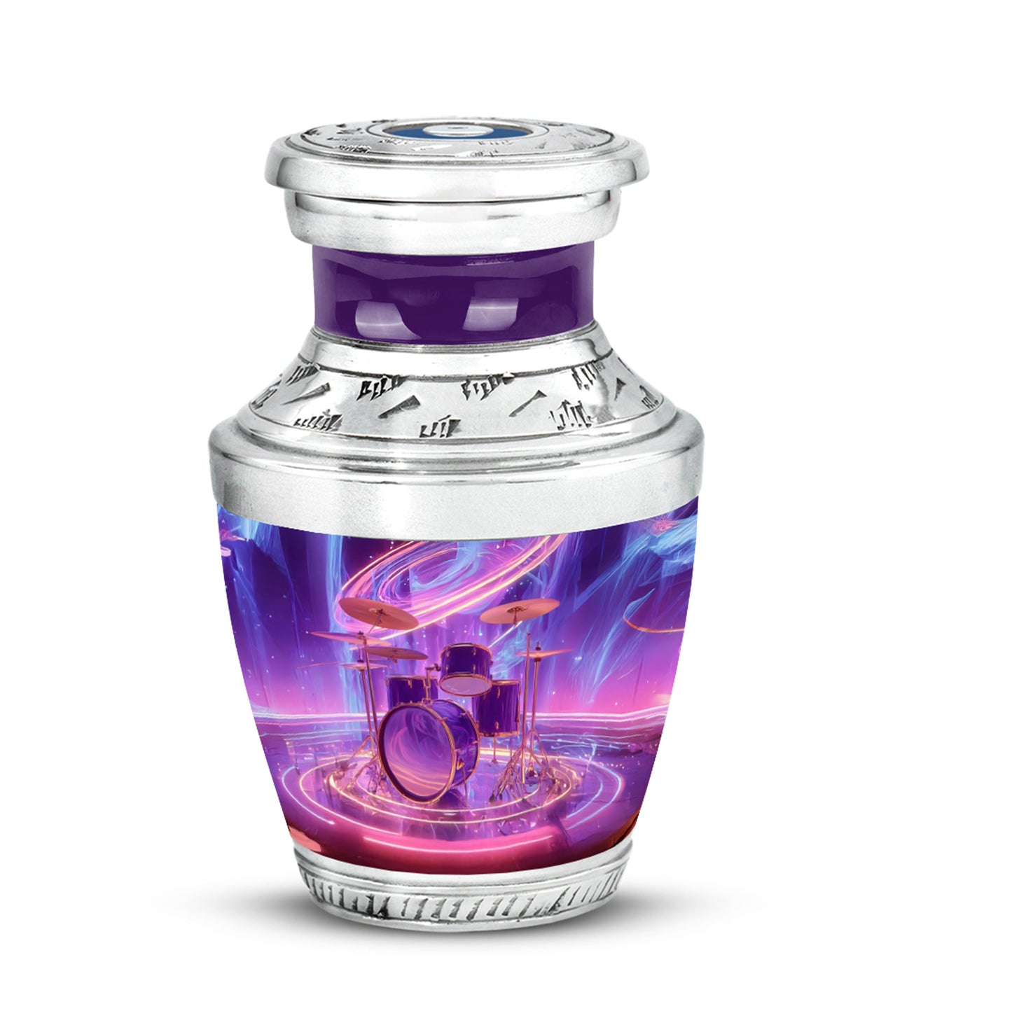 Purple Drums Cremation Urns - Imperial Heritage 10-inch, 200 cu in - Yatskia