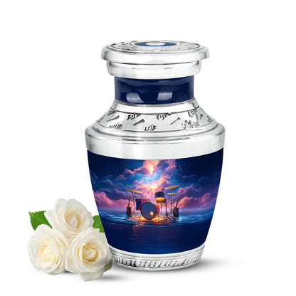 Blue Drums Cremation Urns - Honored Promise 10-inch, 200 cu in - Yatskia
