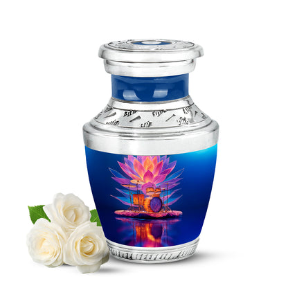 Personalized Drums Cremation Urns - Soothing Blue 10-inch, 200 cu in - Yatskia