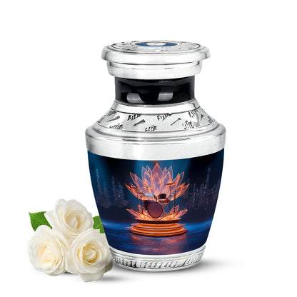 Personalized Blue Drums Cremation Urns for Ashes - Transcendent 10-inch - Yatskia