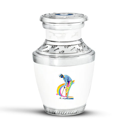 White Venerable Golf Cremation Urns for Human Ashes - 10-inch, 200 cu in - Yatskia