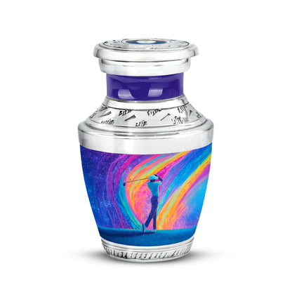 Timeless Purple Golf Cremation Urn for Ashes - 10-inch, 200 cu in - Yatskia