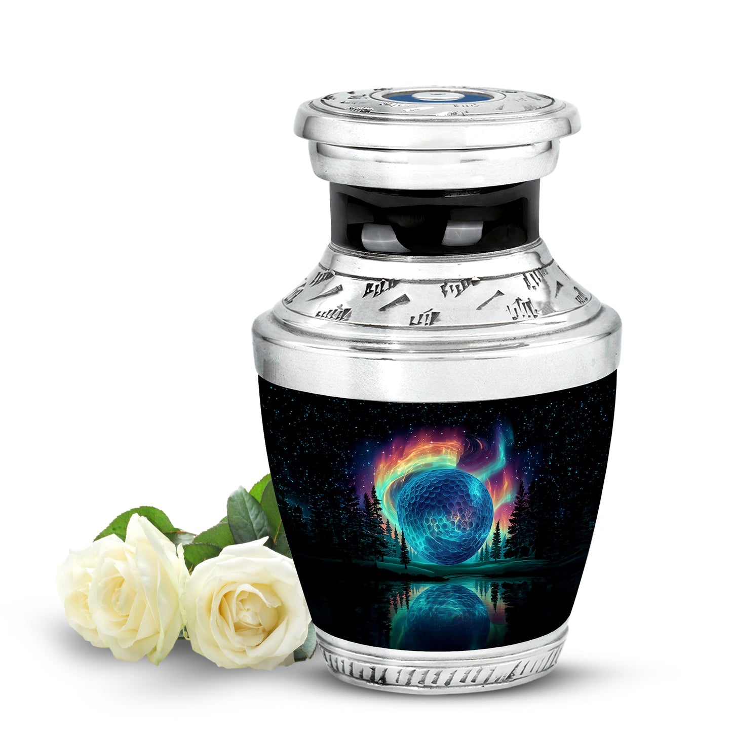 Harmonious Golf Cremation Urns for Human Ashes - Black 10-inch - Yatskia