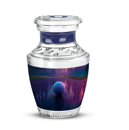 Personalized Purple Cherished Golf Cremation Urns for Human Ashes - 10-inch, 200 cu in - Yatskia