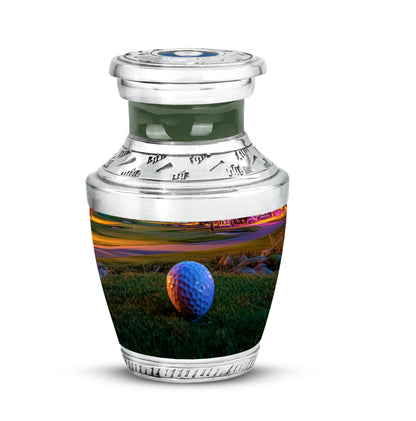 Personalized Golf Cremation Urns - Pristine Gold 10-inch, 200 cu in - Yatskia
