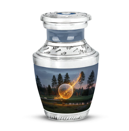 Harmonious Golf Cremation Urns for Human Ashes - Blue 10-inch - Yatskia
