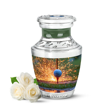 Radiant Golf Memorial Cremation Urns - Gold 10-inch, 200 cu in - Yatskia