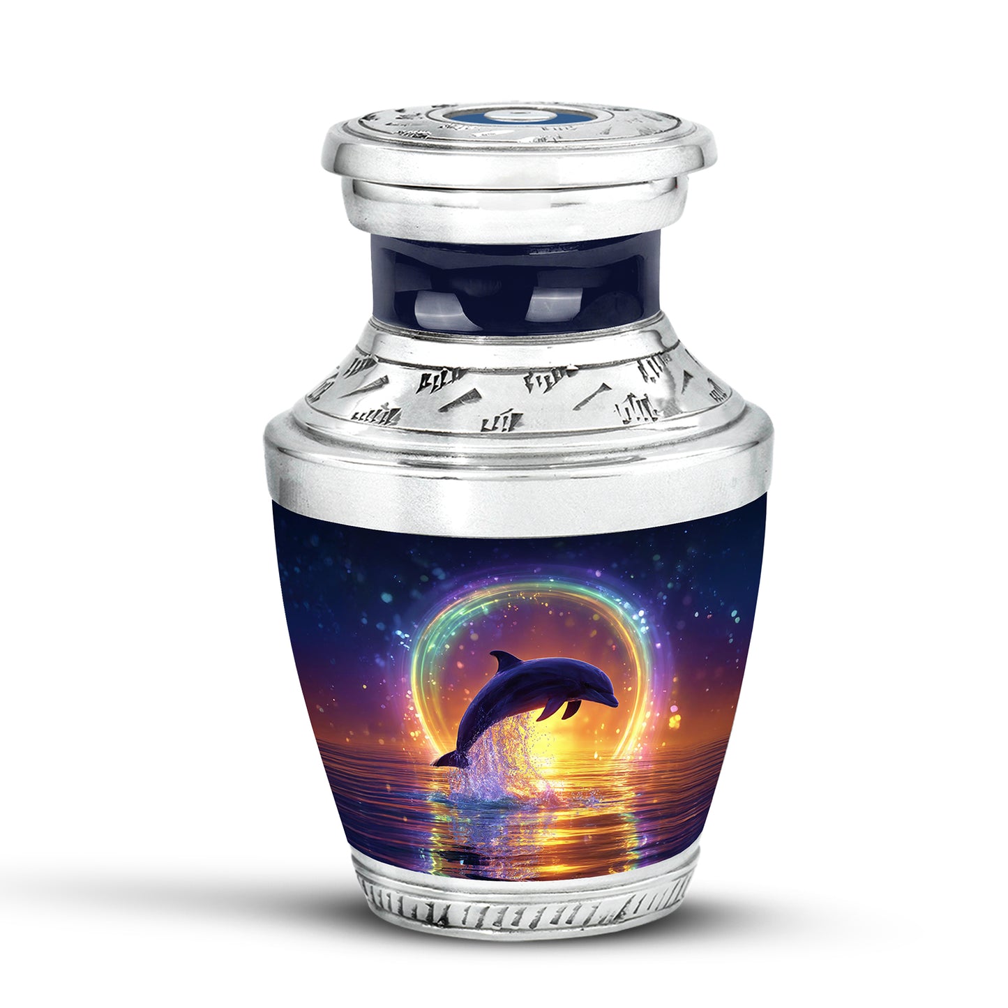 Blue Dolphin Cremation Urns - Imperial Promise 10-inch, 200 cu in - Yatskia