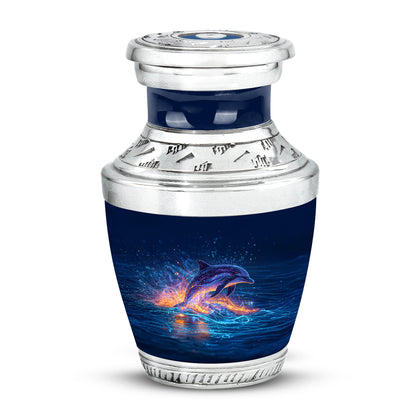 Blue Dolphin Solace Cremation Urns for Human Ashes - 10-inch, 200 cu in - Yatskia