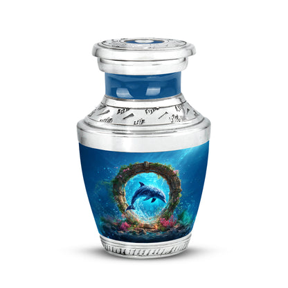 Blue Dolphin Cremation Urns - Honored Journey 10-inch, 200 cu in - Yatskia