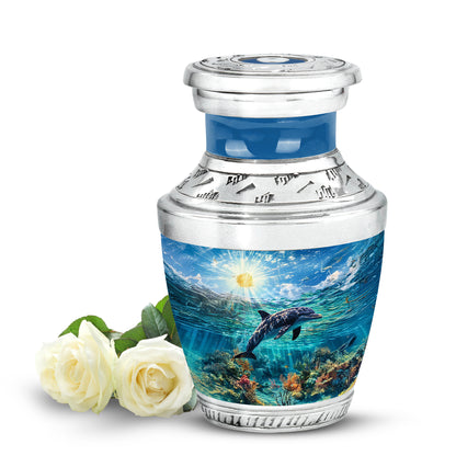 Blue Dolphin Cremation Urns - Honored Beacon 10-inch, 200 cu in - Yatskia