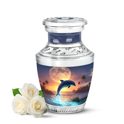 Divine Gray Dolphin Cremation Urn for Ashes - 10-inch, 200 cu in - Yatskia