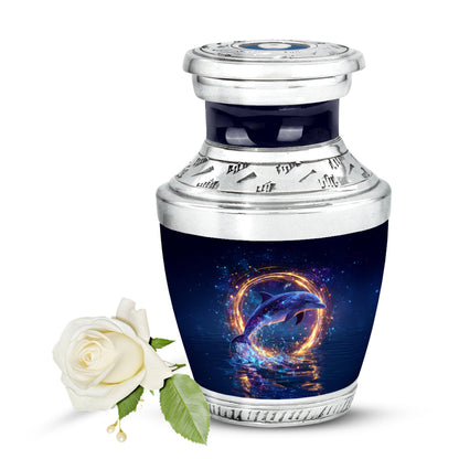 Personalized Blue Dolphin Cremation Urns for Ashes - Captivating 10-inch - Yatskia