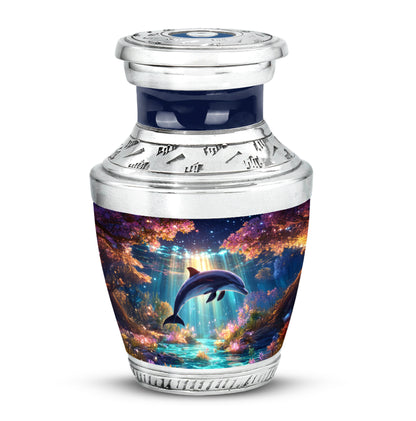 Distinguished Purple Dolphin Cremation Urn for Ashes - 10-inch, 200 cu in - Yatskia