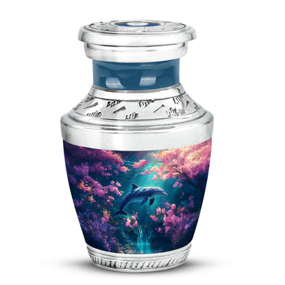 Pink Dolphin Keepsake Cremation Urns for Human Ashes - 10-inch, 200 cu in - Yatskia