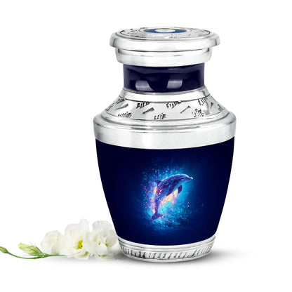Blue Dolphin Cremation Urns - Honored Haven 10-inch, 200 cu in - Yatskia