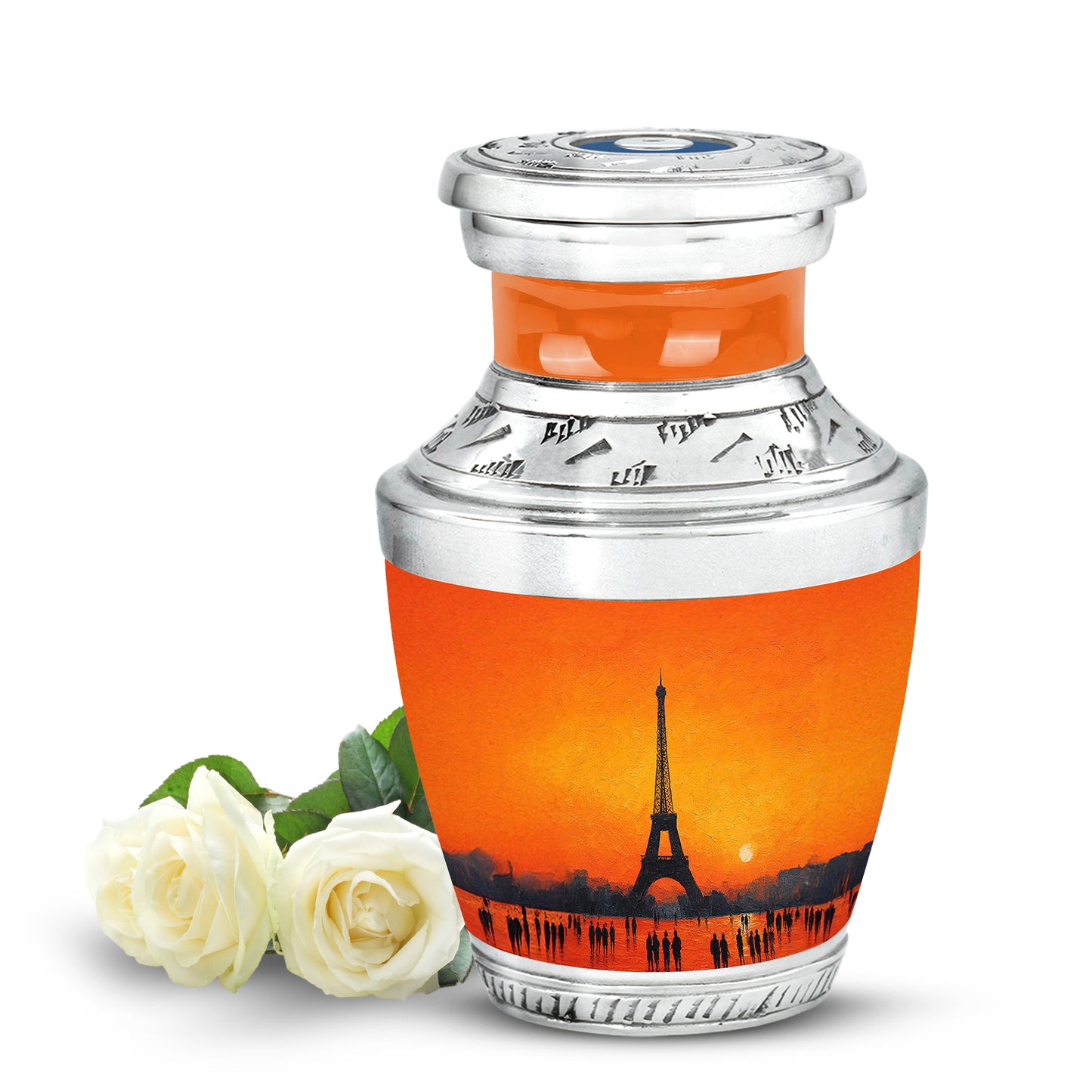 Personalized Gold Eiffel Tower Cremation Urns for Ashes - Transcendent 10-inch - Yatskia