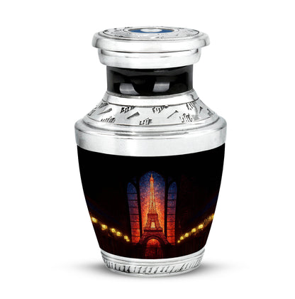 Black Eiffel Tower Promise Cremation Urns for Human Ashes - 10-inch, 200 cu in - Yatskia