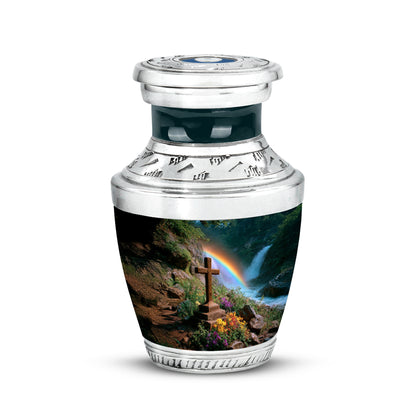 Everlasting Green Cross Celebration Urn for Human Ashes - Yatskia