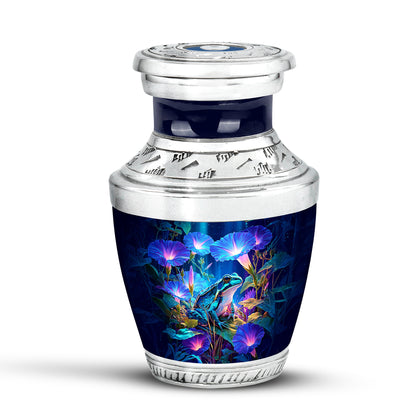 Personalized Blue Frog Cremation Urns for Ashes - Transcendent 10-inch - Yatskia