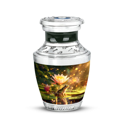 Gold Frog Cremation Urns - Honored Comfort 10-inch, 200 cu in - Yatskia